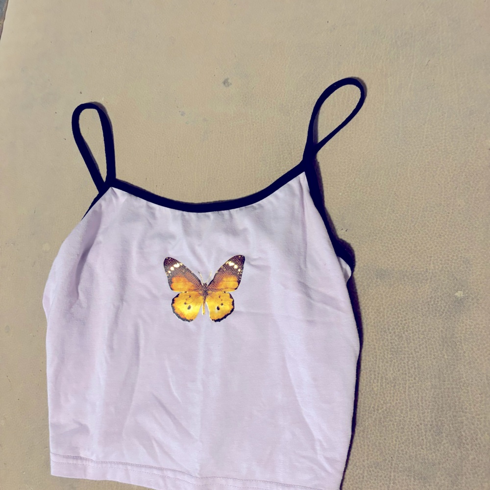 butterfly crop top shein size xs
